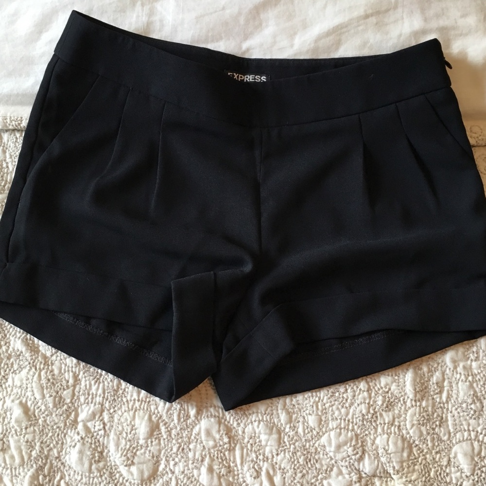 Black slack shorts